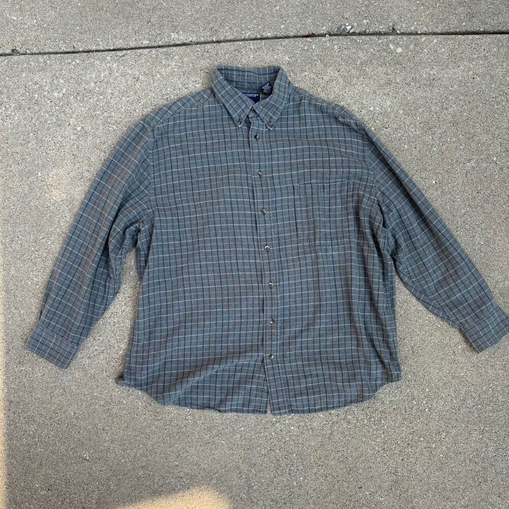 Roundtree-yorke Men's Grey and Green Shirt